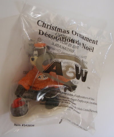 A & W Root Bear Christmas Tree Ornament