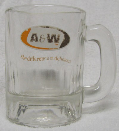 A&W Root Beer Mug Canada 70s difference 3oz with TM