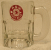A & W Root Beer mug, 3.5 oz, red bull's eye
