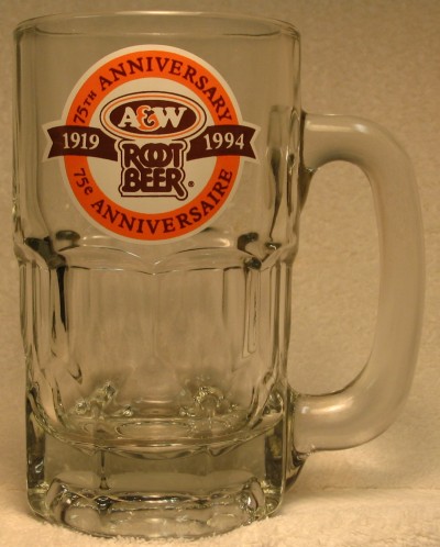 A&W Root Beer Mug, Canada, 75th Anniv, 16 oz