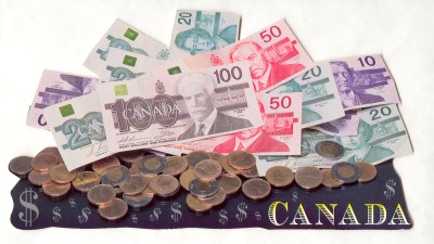 Canada Coins and Bills Postcard