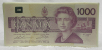 Canada 1000 Dollar Bill Coin Bank