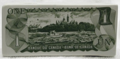 Canada One Dollar Bill Coin Bank