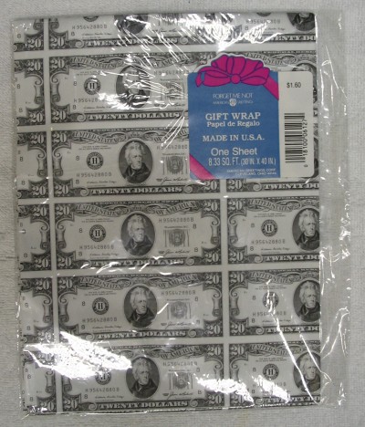 USA 20 Dollar Bill Gift Wrap