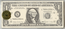USA One Dollar Bill Note Paper