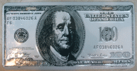 USA 100 Dollar Bill Licence Plate