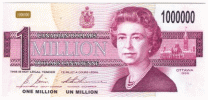 Canada 1 Million Dollar Bill Novelty