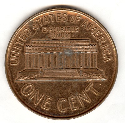 USA Lincoln Memorial Cent Coin Large Reproduction