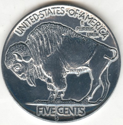 USA Buffalo 5-cent Coin Large Reproduction