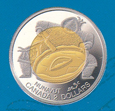 Canada 2 Dollar Coin Postcard