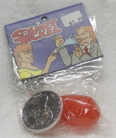 Isle of Man 5 Pence Squirt Toy