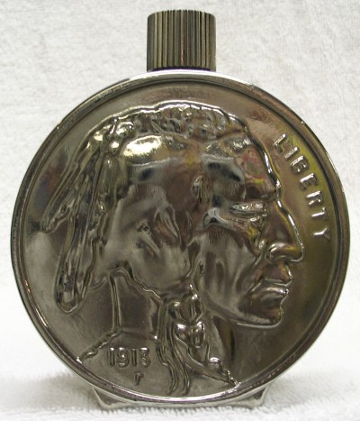 USA Five Cent Indian/Buffalo Coin Aftershave Bottle