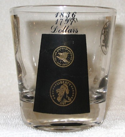 USA Gold $1 Coins Glass Cup
