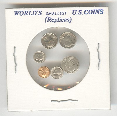 USA 1c to $1 Coins Tiny Reproductions