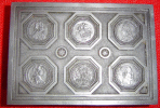 European Coin Designs Embedded in Pewter Box