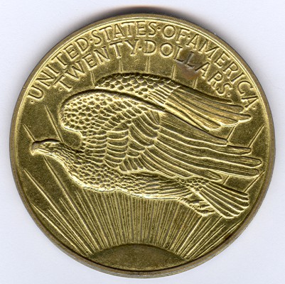 USA Saint-Gaudens 20 Dollar Coin Large Reproduction