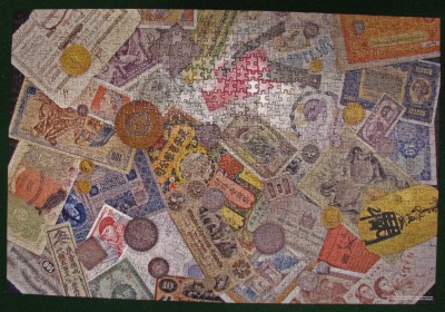 World Coins and Bills Jigsaw Puzzle