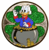 Gold Coins with Scrooge McDuck and Clover on Pin