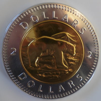 Canada $2 chocolate coin