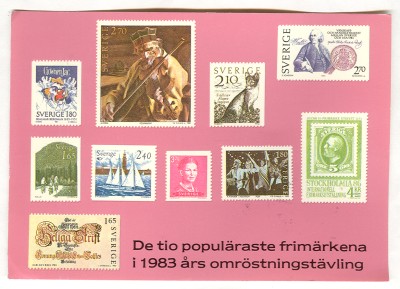 Sweden Stamps Postcard
