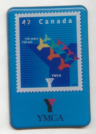 Canada 47c YMCA 100 Years Stamp Fridge Magnet