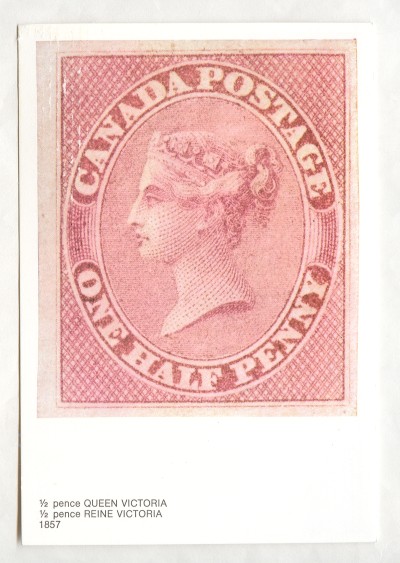 Canada 1857 1/2 Pence Stamp Postcard