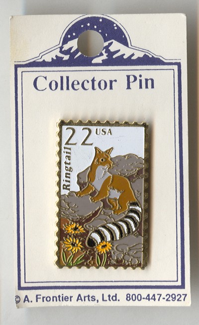 USA 22-cent Ringtail Lemur Postage Stamp Pin