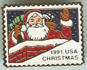 USA 1991 Christmas Postage Stamp Pin