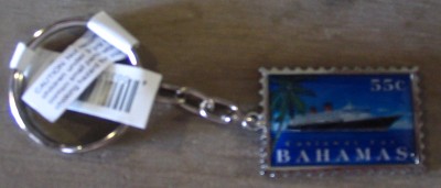 Bahamas 55-cent Castaway Cay Stamp Key Chain