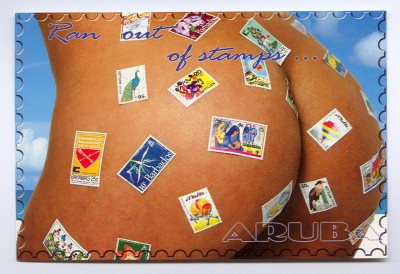 Aruba Caribbean Stamps Postcard