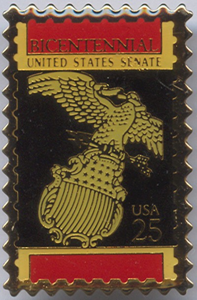USA 25c US Senate Postage Stamp Pin