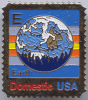 USA Domestic 'E' Earth Postage Stamp Pin