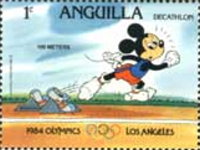 MDS216B - 1984 Disney's Los Angeles Summer Olympics, Mint Souvenir Sheet,  Anguilla - Mystic Stamp Company