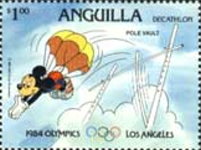 MDS216B - 1984 Disney's Los Angeles Summer Olympics, Mint Souvenir Sheet,  Anguilla - Mystic Stamp Company