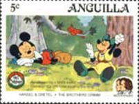 Anguilla Disney Stamps Olympics Los Angeles Decathlon Complete Set MNH VF