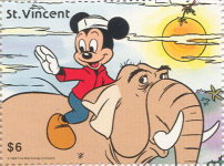 St. Vincent 2249a-i, Disney Mickey's Law & Order Stamps, Sheet of 8 stamps